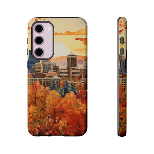 An Urban Autumn Overlook - Impact Resistant Phone Case Samsung Galaxy S23 Plus Glossy